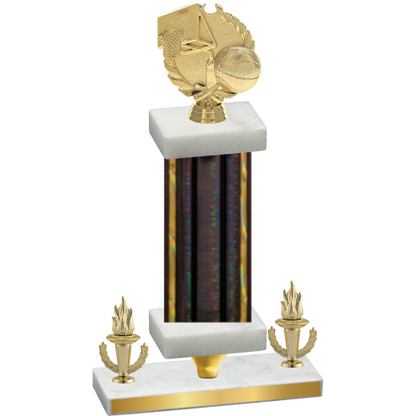 Premium Single Black Glacier Victory Basketball Trophy