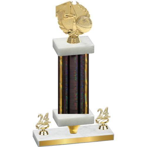 Premium Single Black Glacier Year Basketball Trophy