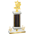 Premium Single Black Glacier Second Place Pickleball Trophy