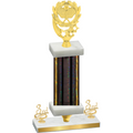 Premium Single Black Glacier Third Place Pickleball Trophy