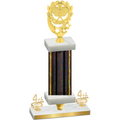 Premium Single Black Glacier Fourth Place Pickleball Trophy