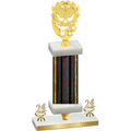 Premium Single Black Glacier Year Pickleball Trophy