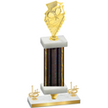 Premium Single Black Glacier First Place Pickleball Trophy