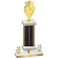 Premium Single Black Glacier Year Pickleball Trophy