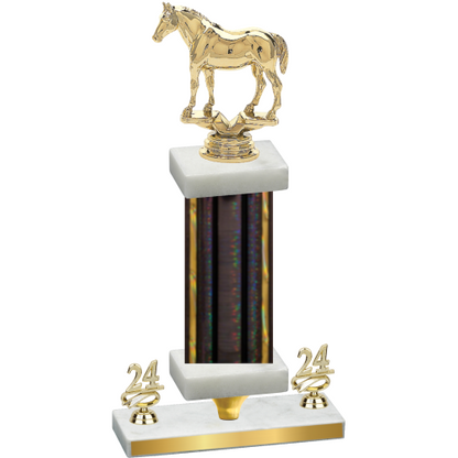 Premium Single Black Glacier Year Horses Trophy