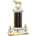 Premium Single Black Glacier Victory Horses Trophy