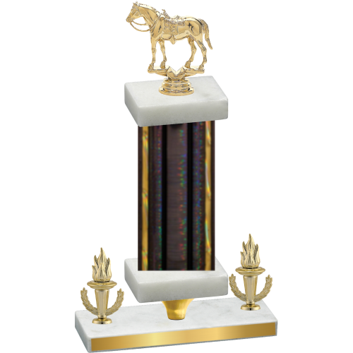Premium Single Black Glacier Victory Horses Trophy