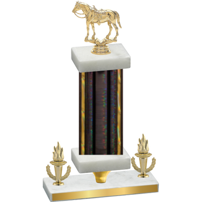 Premium Single Black Glacier Victory Horses Trophy