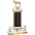 Premium Single Black Glacier Year Horses Trophy
