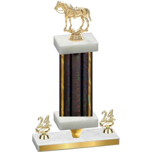 Premium Single Black Glacier Year Horses Trophy