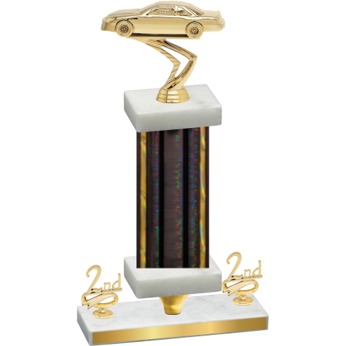 Premium Single Black Glacier Second Place Cars Trophy