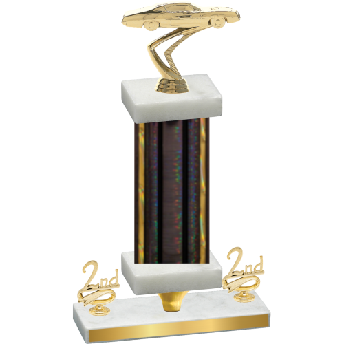 Premium Single Black Glacier Second Place Cars Trophy