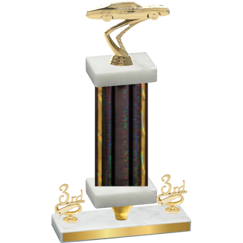 Premium Single Black Glacier Third Place Cars Trophy