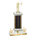 Premium Single Black Glacier Second Place Archery Trophy