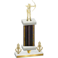 Premium Single Black Glacier Victory Archery Trophy