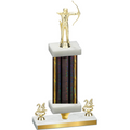 Premium Single Black Glacier Year Archery Trophy