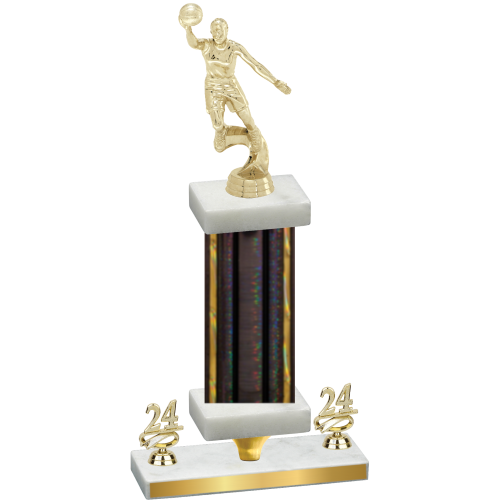 Premium Single Black Glacier Year Basketball Trophy