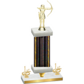 Premium Single Black Glacier First Place Archery Trophy
