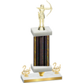 Premium Single Black Glacier Second Place Archery Trophy
