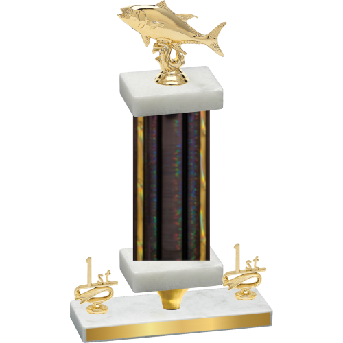 Premium Single Black Glacier First Place Fishing Trophy