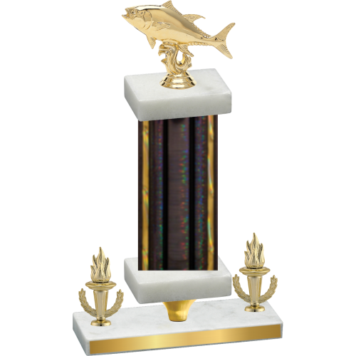Premium Single Black Glacier Victory Fishing Trophy