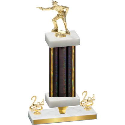 Premium Single Black Glacier Second Place Shooter Trophy