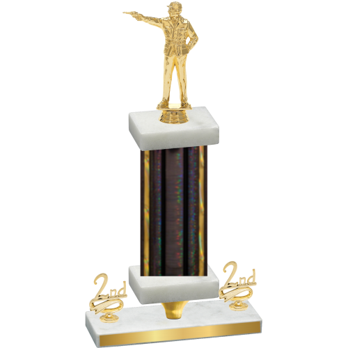 Premium Single Black Glacier Second Place Shooter Trophy