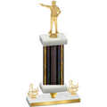 Premium Single Black Glacier Third Place Shooter Trophy