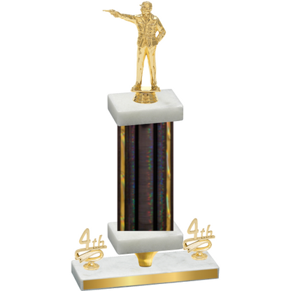Premium Single Black Glacier Fourth Place Shooter Trophy