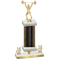 Premium Single Black Glacier Year Weights Trophy