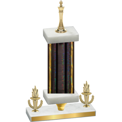 Premium Single Black Glacier Victory Chess Trophy