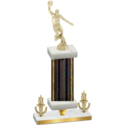 Premium Single Black Glacier Victory Basketball Trophy