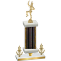 Premium Single Black Glacier Victory Majorette Trophy