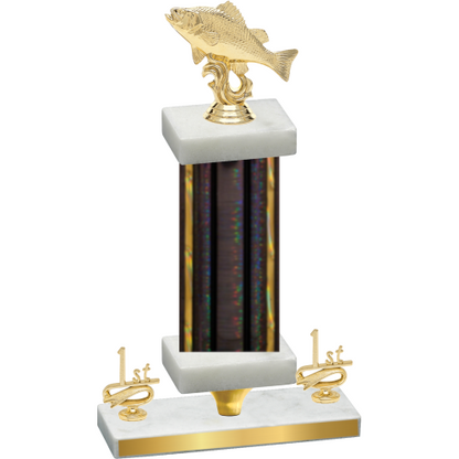 Premium Single Black Glacier First Place Fishing Trophy