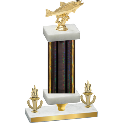 Premium Single Black Glacier Victory Fishing Trophy