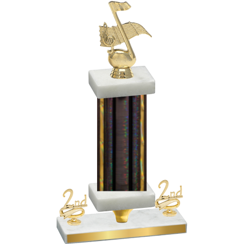 Premium Single Black Glacier Second Place Music Trophy