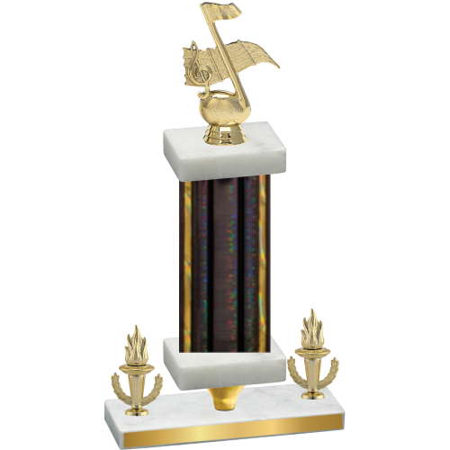 Premium Single Black Glacier Victory Music Trophy