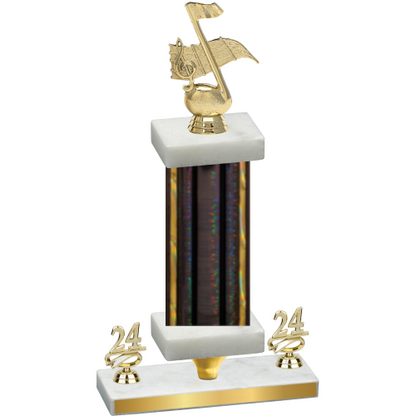 Premium Single Black Glacier Year Music Trophy