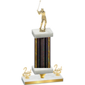 Premium Single Black Glacier Second Place Golf Trophy
