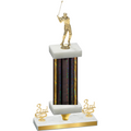 Premium Single Black Glacier Third Place Golf Trophy
