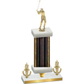 Premium Single Black Glacier Victory Golf Trophy