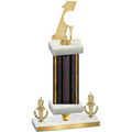 Premium Single Black Glacier Victory Golf Trophy