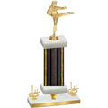 Premium Single Black Glacier First Place Karate Trophy