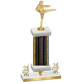 Premium Single Black Glacier Year Karate Trophy