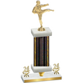Premium Single Black Glacier Year Karate Trophy