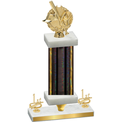 Premium Single Black Glacier First Place Baseball Trophy