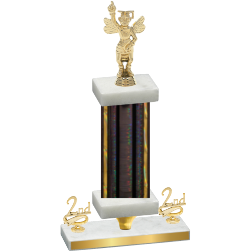Premium Single Black Glacier Second Place Academics Trophy