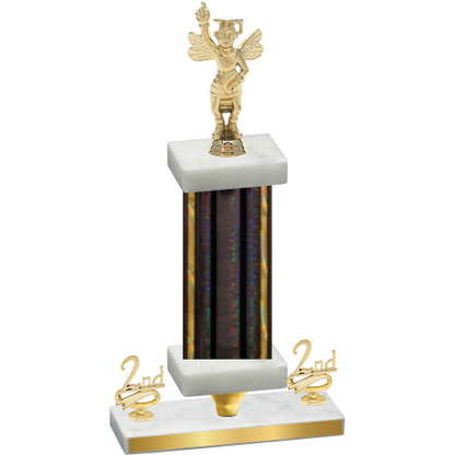Premium Single Black Glacier Second Place Academics Trophy