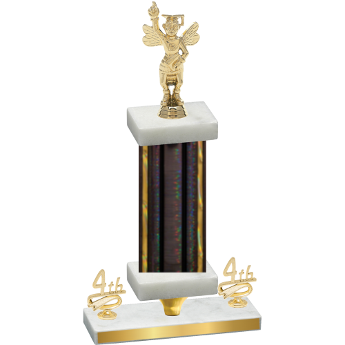 Premium Single Black Glacier Fourth Place Academics Trophy