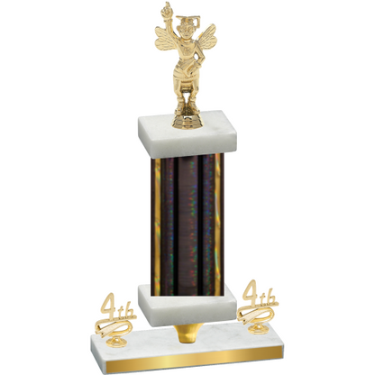 Premium Single Black Glacier Fourth Place Academics Trophy